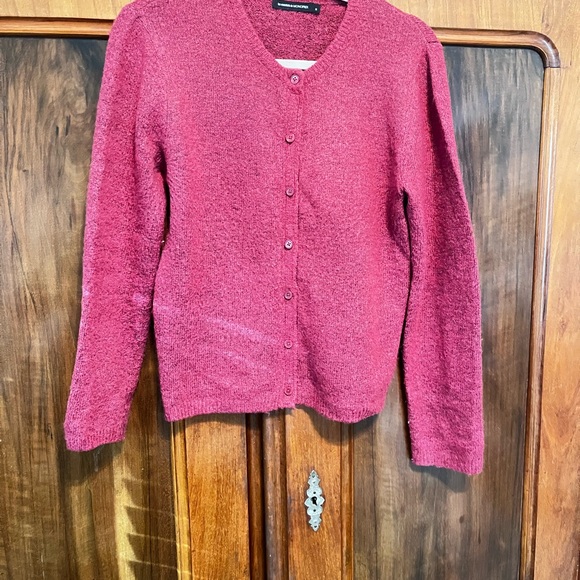 Monoprix Classic Raspberry Button-Front Cardigan Sweater - Picture 1 of 4